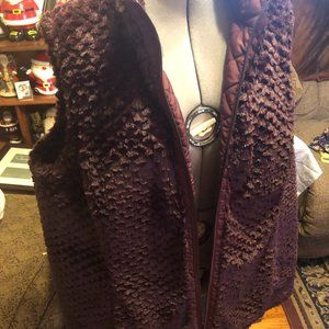 Wine Colored Reversible Vest , Size XL